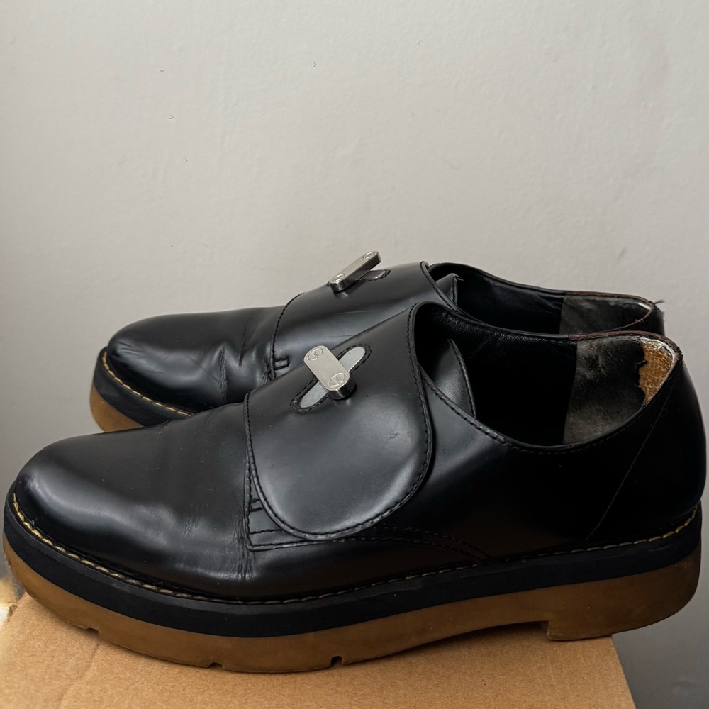 Alexander Wang Black Leather Platform Shoes